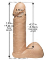 Ultra Harness 2 Set 2 w/7&quot; Realistic Dong &amp; Powder - Flesh