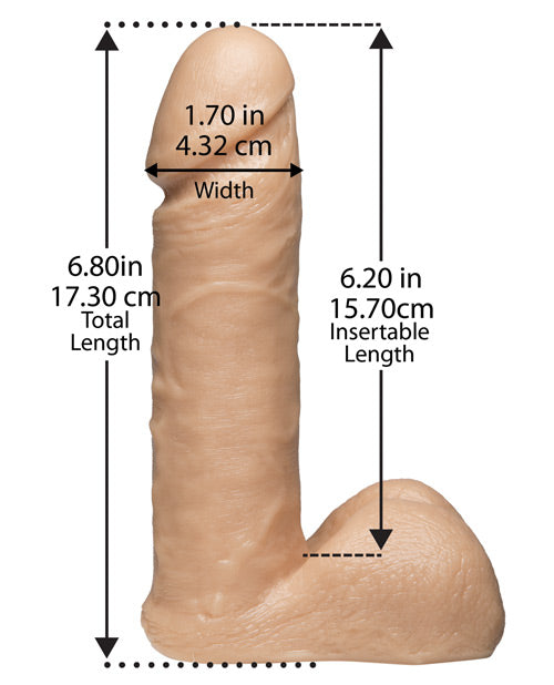 Ultra Harness 2 Set 2 w/7&quot; Realistic Dong &amp; Powder - Flesh