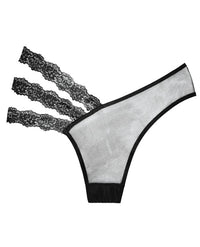 Adore Sheer &amp; Lace Wild Orchid Panty Black O/S