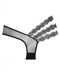 Adore Sheer &amp; Lace Wild Orchid Panty Black O/S