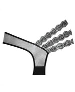 Adore Sheer &amp; Lace Wild Orchid Panty Black O/S