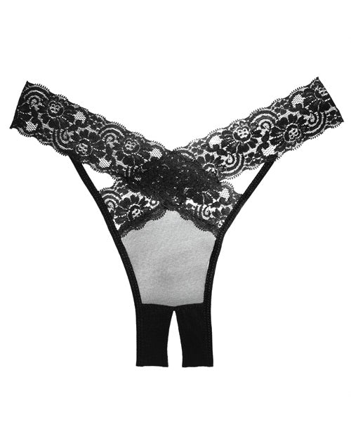 Adore Sheer &amp; Lace Desire Panty Black O/S