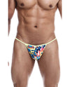 Male Basics Sinful Hipster Music T Thong G-String Blue Print SM