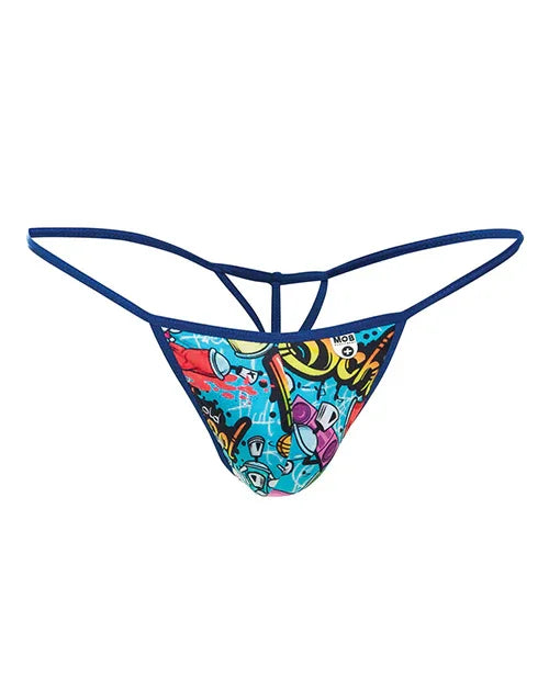 Male Basics Sinful Hipster Wow T Thong G-String Yellow Print XL