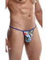 Male Basics Sinful Hipster Wow T Thong G-String Yellow Print MD