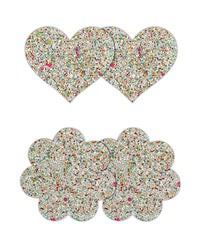Pretty Pasties Heart &amp; Flower Glow in the Dark - 2 Pair