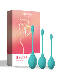 Bluebell Floral 3 Size Weight Kegel Ball Exercise Set - Blue