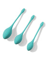 Bluebell Floral 3 Size Weight Kegel Ball Exercise Set - Blue