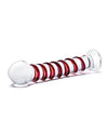 Glas 10&quot; Mr. Swirly Dildo - Red