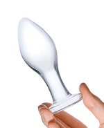 Glas 4&quot; Classic Butt Plug - Clear