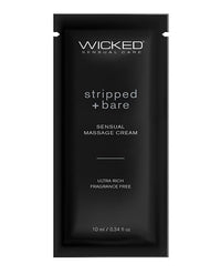 Wicked Sensual Care Stripped &amp; Bare Unscented Massage Cream  - .34 oz