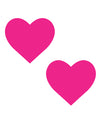 Neva Nude Temperature Reactive Heart Pasties - Neon Pink