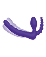 Pegasus 7&quot; Strapless Strap On w/Remote - Purple