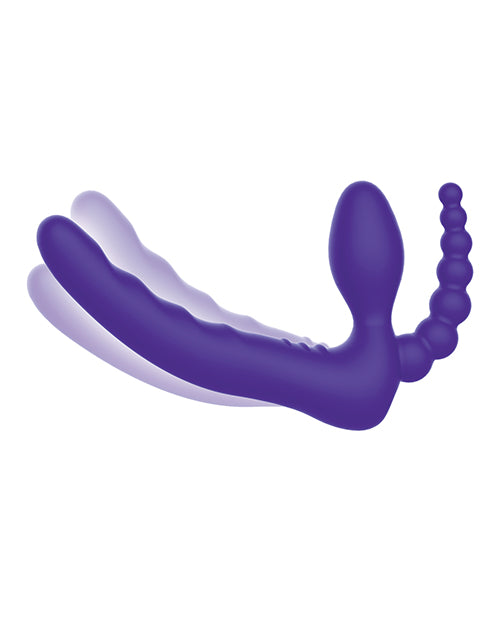 Pegasus 7&quot; Strapless Strap On w/Remote - Purple