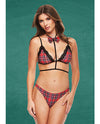Teacher&#039;s Pet Baddie Schoolgirl Top w/Bow Tie &amp; Panty Red/Black M/L