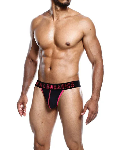 Male Basics Neon Thong  Coral MD