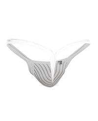 Male Basics Y Buns Thong White Sheer LG