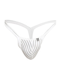 Male Basics Y Buns Thong White Sheer LG