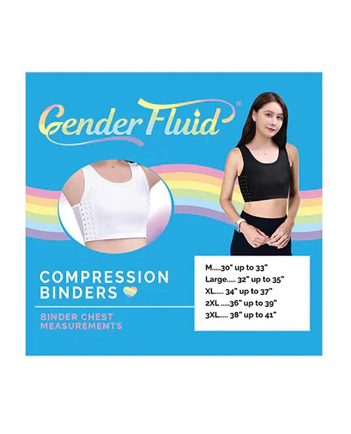 Gender Fluid Chest Compression Binder  - XXXL Black