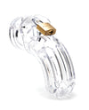 The Curve 3 3/4&quot; Curved Cock Cage &amp; Lock Set - Clear