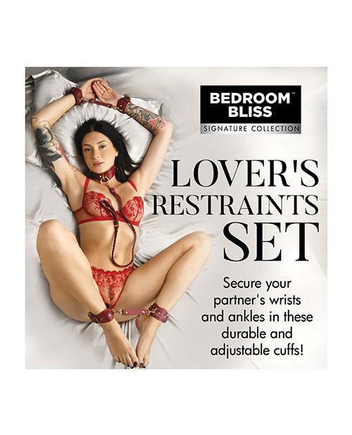 Bedroom Bliss Vegan Lover& Restraint Set - Red