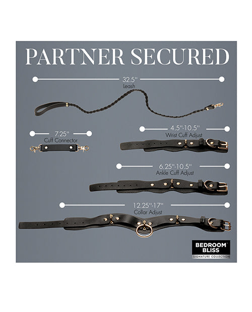 Bedroom Bliss Vegan Lover & Restraint Set - Black