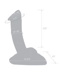 Glas 7.5 & Rideable Standing Cock w/Stability Base