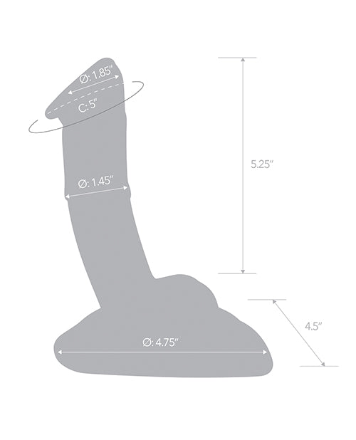 Glas 7.5 & Rideable Standing Cock w/Stability Base