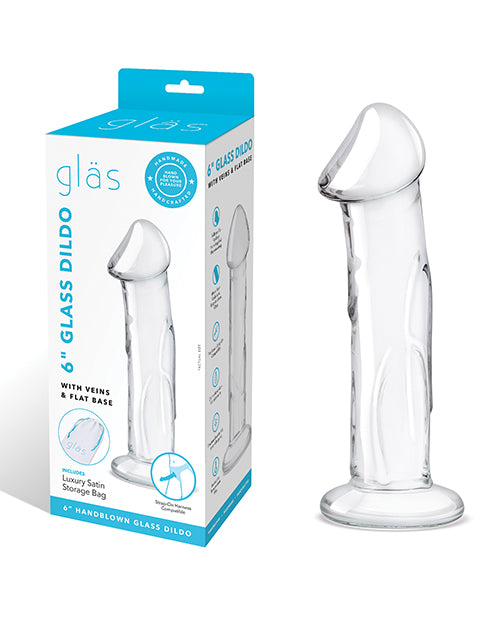 Glas 6 & Dildo w/Veins & Flat Base