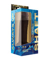 Shaft Flexskin Liquid Silicone 9.5 & Vibrating Curved Dong w/Balls - Mahogany