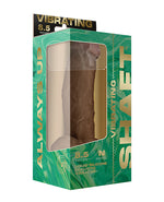 Shaft Flexskin Liquid Silicone 8.5 & Vibrating Side Curve Dong w/Balls - Oak