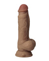 Shaft Flexskin Liquid Silicone 7.5 & Vibrating Dong w/Balls - Oak