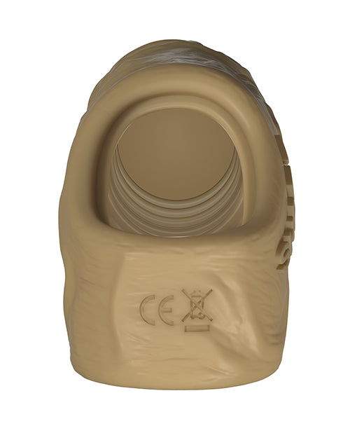 Shaft Flexskin Liquid Silicone 7.8&quot; Vibrating Sheath - Oak