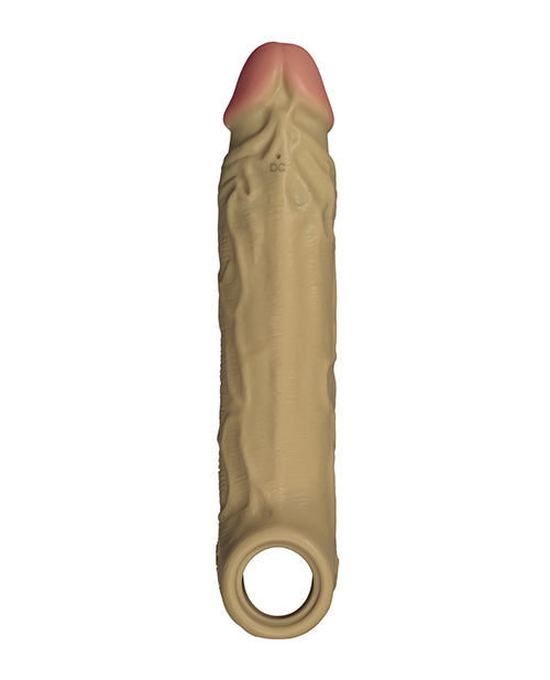 Shaft Flexskin Liquid Silicone 7.8&quot; Vibrating Sheath - Oak
