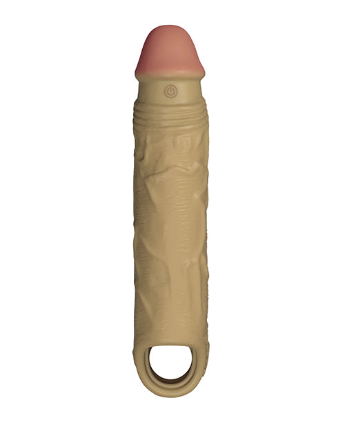 Shaft Flexskin Liquid Silicone 7.8&quot; Vibrating Sheath - Oak