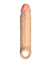 Shaft Flexskin Liquid Silicone 7.8& Vibrating Sheath - Pine