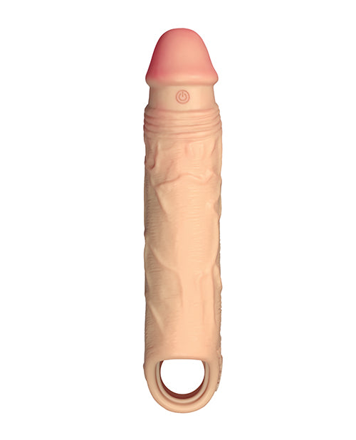 Shaft Flexskin Liquid Silicone 7.8& Vibrating Sheath - Pine
