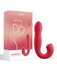 Joi Thrust 2 Thrusting G-Spot Vibrator & Clit Licker - Red