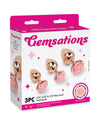 Gemsations 3 pc 2.75" + 3.25" + 3.75" Rose Metal Butt Plug Training Set - Rose Gold