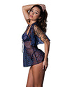 Hazy Dayz Butterfly Blacklight Reactive Halter Top w/Thong &amp; Dress 3 pc Set - Black Multi L/XL