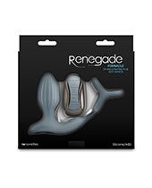 Renegade Pinnacle Cock Ring &amp; Gyrating Prostate Massager - Gray
