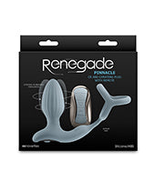 Renegade Pinnacle Cock Ring &amp; Gyrating Prostate Massager - Gray
