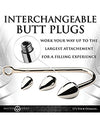 Master Series Anal Hook Trainer w/3 Plugs - Silver