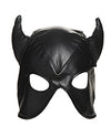 Master Series Dungeon Demon Bondage Hood w/Horns - Black