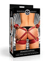 Master Series Crimson Captive Thigh, Wrist, Ankle Hog Tie Restraints - Red
