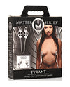 Master Series Tyrant Spiked Clover Nipple Clamps - Silver