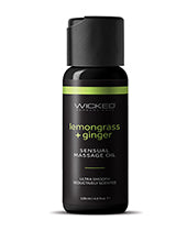 Wicked Sensual Care Lemongrass &amp; Ginger Massage Oil - 4 oz
