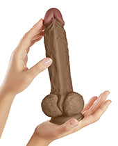 Shaft Model A Flexskin Liquid Silicone 9.5&quot; Dong w/Balls - Oak