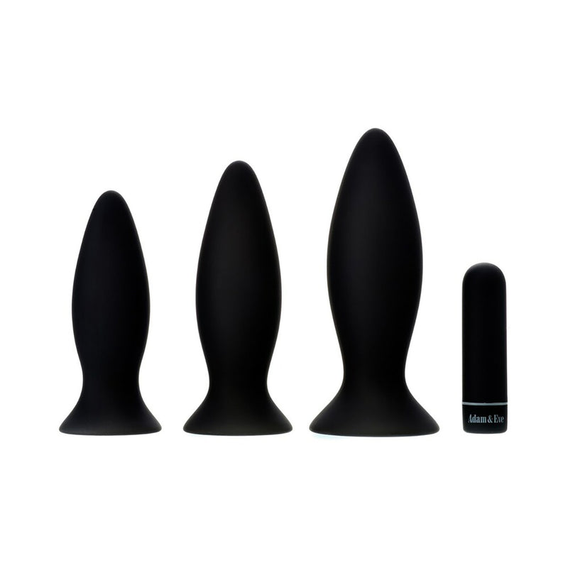 Adam &amp; Eve Rechargeable Vibrating Anal Plug Trainer Kit