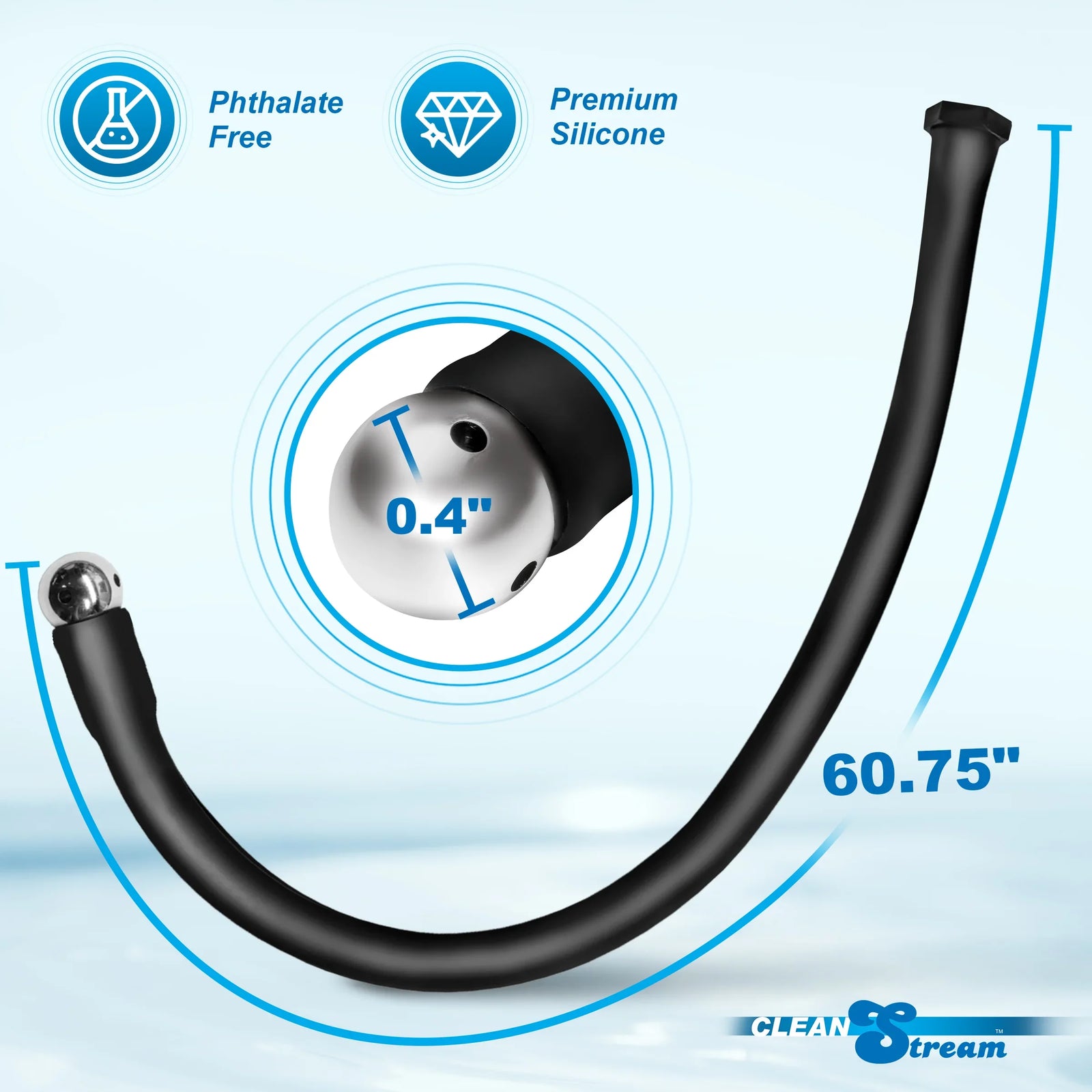Premium Silicone Enema Hose - 1.5 Meter